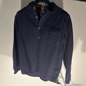 Legendary Whitetails Dark Blue Casual Button Down Shirt